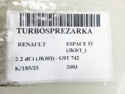 Turbocompressor Renault Laguna II 2.0 DCI 8200267138A