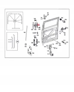 Mercedes Vito Viano W639 Skjutdörrslås OEM A6397580327