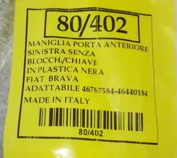 Miraglio 80/402 Deurgreep