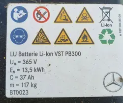 Bateria HV híbrida Mercedes-Benz OEM A2229023821 usada
