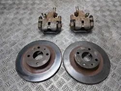 OEM 45456 Bremscheiben + Beläge + Bremssättel Hinten Set