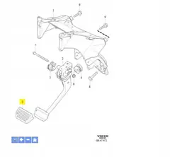 Volvo OE rempedaal bekleding 32264539