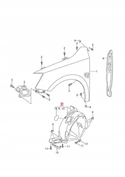 Left Front Wheel Arch Skoda Fabia III
