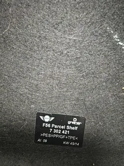 Prateleira porta-malas traseira MINI F56 OEM 7302421