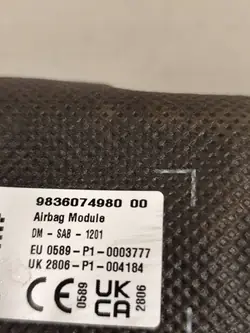 Airbag OEM 9836074980 för Opel Mokka B II Höger Sittplats