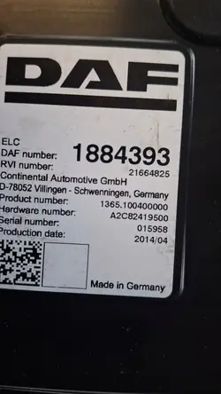 Módulo de Controle de Luz DAF LF 45 55 106 XF CF ELC 1884393