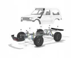 Kit de Rehausse de Caisse 25mm pour Mitsubishi Pajero I