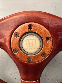 Volante Honda Civic VII OEM MEFJUU Madera y Cuero