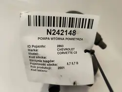 Pompe à air secondaire Chevrolet Corvette C5 2001 OEM DDB1620