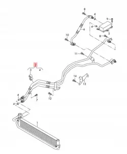 Öljynjäähdytysputki OEM 7P0317801H VW Touaregille