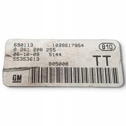Computador Motor OEM 0261208255 para Opel Meriva A 1.4 16V
