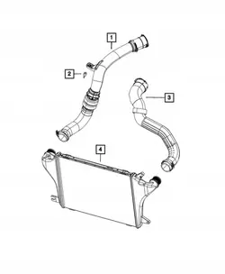 OEM 68314790AA Intercooler voor Jeep Wrangler Gladiator