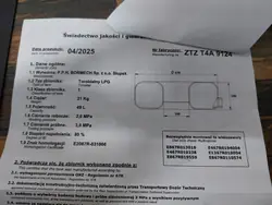 LPG-Tank 49L 2035R Hängepapier + Ventil