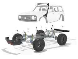 Rehausseur de caisse Nissan Patrol Y60 25mm - 5 portes