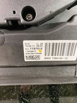 Teto solar BMW 7 G11 G12 Conjunto OEM 7368126