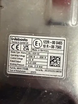 Aquecedor elétrico Webasto OEM 9041734B para Volvo XC90/XC60