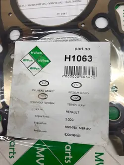 MV Parts MV H1063K Cilinderkop pakking