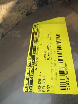 Aile avant gauche OEM AVN4894 pour Peugeot 307