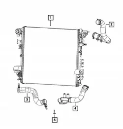 Koelslang Jeep Wrangler JL 2018+ OEM 68310710AA