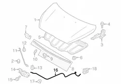 Cable apertura capó OEM 5910A069 Mitsubishi