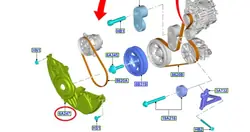 Zahnriemenabdeckung KK2Q6A247AB für Ford Transit 2.0L