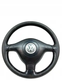 Leather 3-Spoke Steering Wheel VW Golf IV Passat B5 Bora I OEM 5907911387389