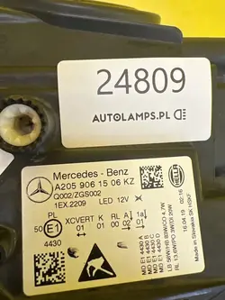 Phare Gauche Mercedes Classe C W205 18-21 Full LED Multibeam A2059061506