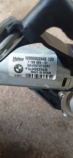 Mecanismo de motor de limpiaparabris trasero BMW 1 E81 E87 7199569