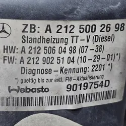 Chauffage Webasto Mercedes-Benz E W212 OEM A2125002698