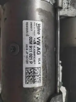 Motor de arranque 2.0 TDI Audi A3 III (2013-2020) 8V OEM 02M911021P