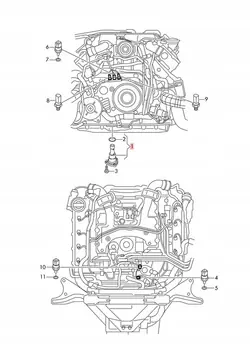 Sensor de nível de óleo AUDI A4 B9 03L907660C
