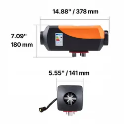 Vevor 8 kW dieselvärmare med 10L tank och fjärrkontroll