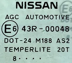 Vitre Portière Arrière Gauche Nissan Qashqai J10 08 R OEM