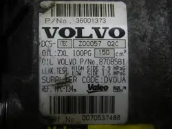 Compresseur de Climatisation VOLVO XC60 36001373