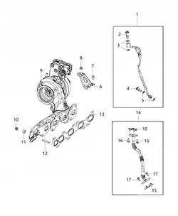 Joint de Collecteur d'Échappement Jeep Wrangler JL 55277685