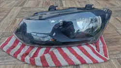 VW Polo 6R 6R1 09-14 Farol Esquerdo Preto 6R1941007G