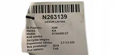 Capa de roda traseira Kia Stinger OEM DDB5614 direita