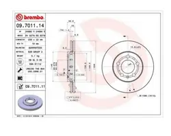 Disco de freio Brembo 09.7011.14