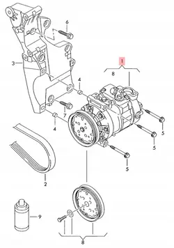 Compresseur Climatisation Audi A3 8P 1.6 MPI 447180-4343