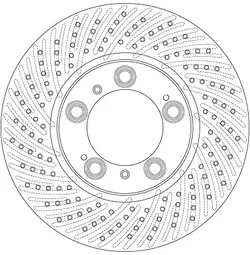 TRW DF6212S Disco de Freio para Porsche