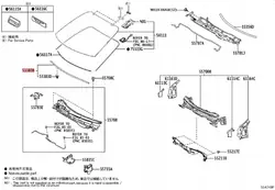 Toyota Yaris P21 motorhuvestätsning OEM 53383K0010