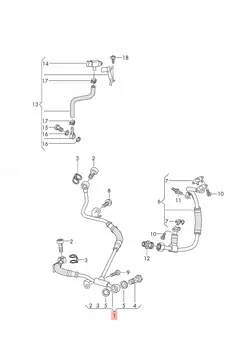 VW T6 Multivan Oljeledning OEM 03N145771F - Begagnad