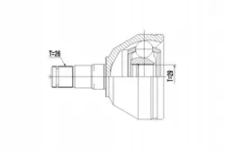 Kit de joint universel NTY NPW-VV-075, arbre de transmission