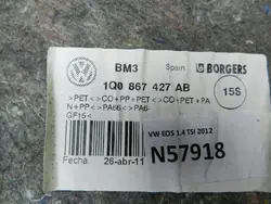 Tapete de porta-malas Volkswagen Eos OEM 1Q0867427AB