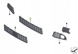 Griglia centrale paraurti anteriore BMW 5 F10 M-Package OEM