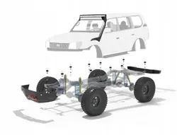 Kit de surélévation Toyota Land Cruiser 90 +25mm ZL590
