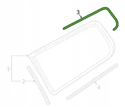OEM 31299713 Linker achterruit chromlijst Volvo
