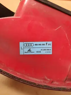 Linkes Rücklicht AUDI A6 (4B2, C5) 2002 OEM 412909999