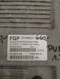 ECU FIAT GRANDE PUNTO 1.3 JTD 51795231 MJD6F3.PB