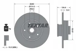 Disque de Frein Arrière TEXTAR 92268903